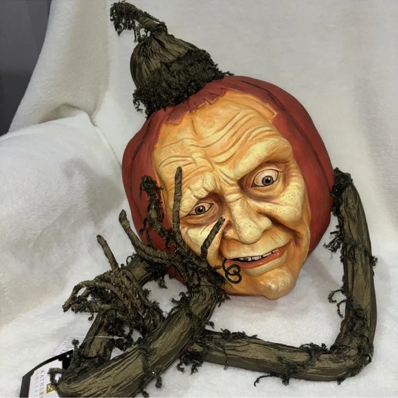 Katherine's Collection Halloween Midnight Pumpkin Face Jack O Lantern - Picture 2 of 5